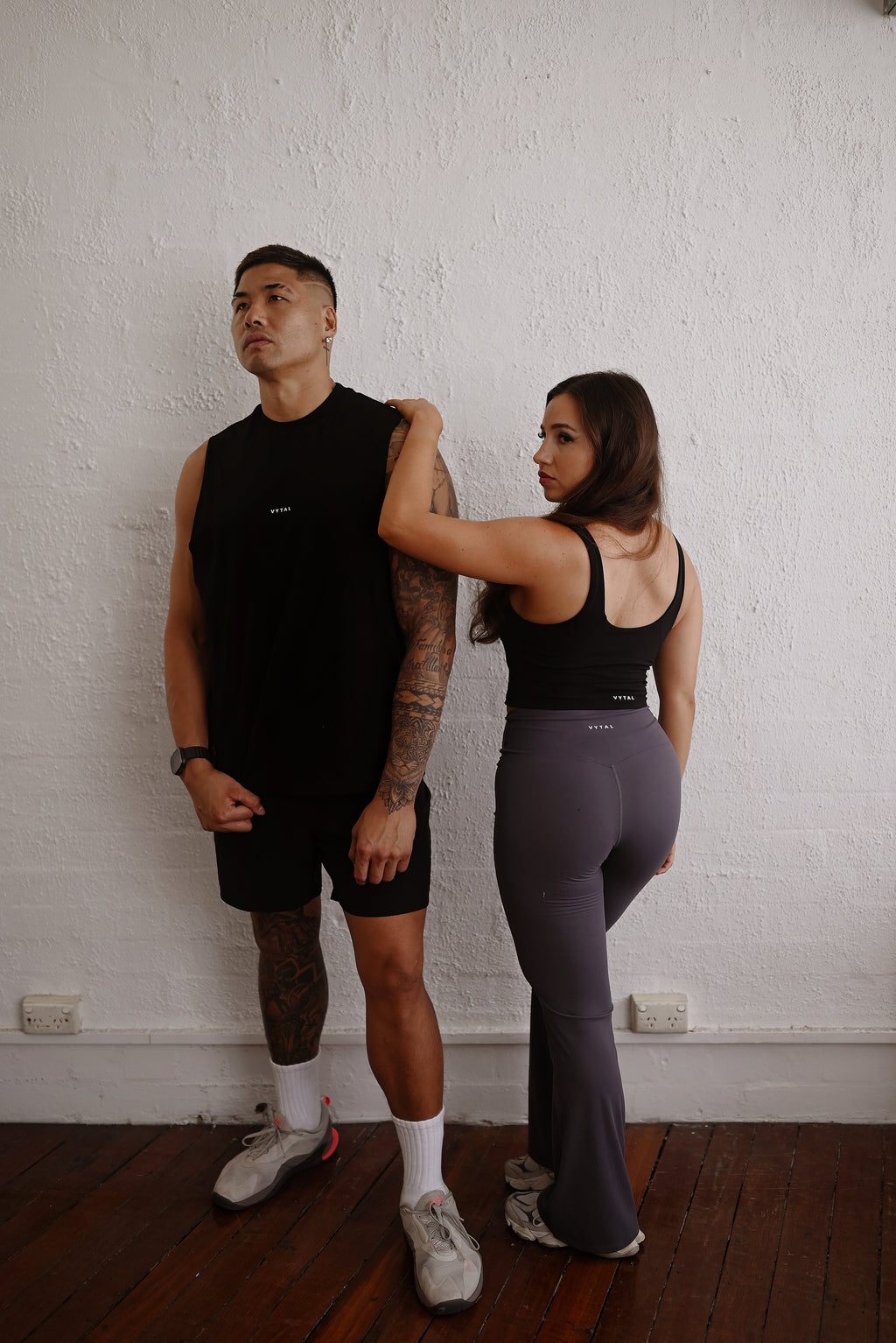 High Waisted Flared Leggings