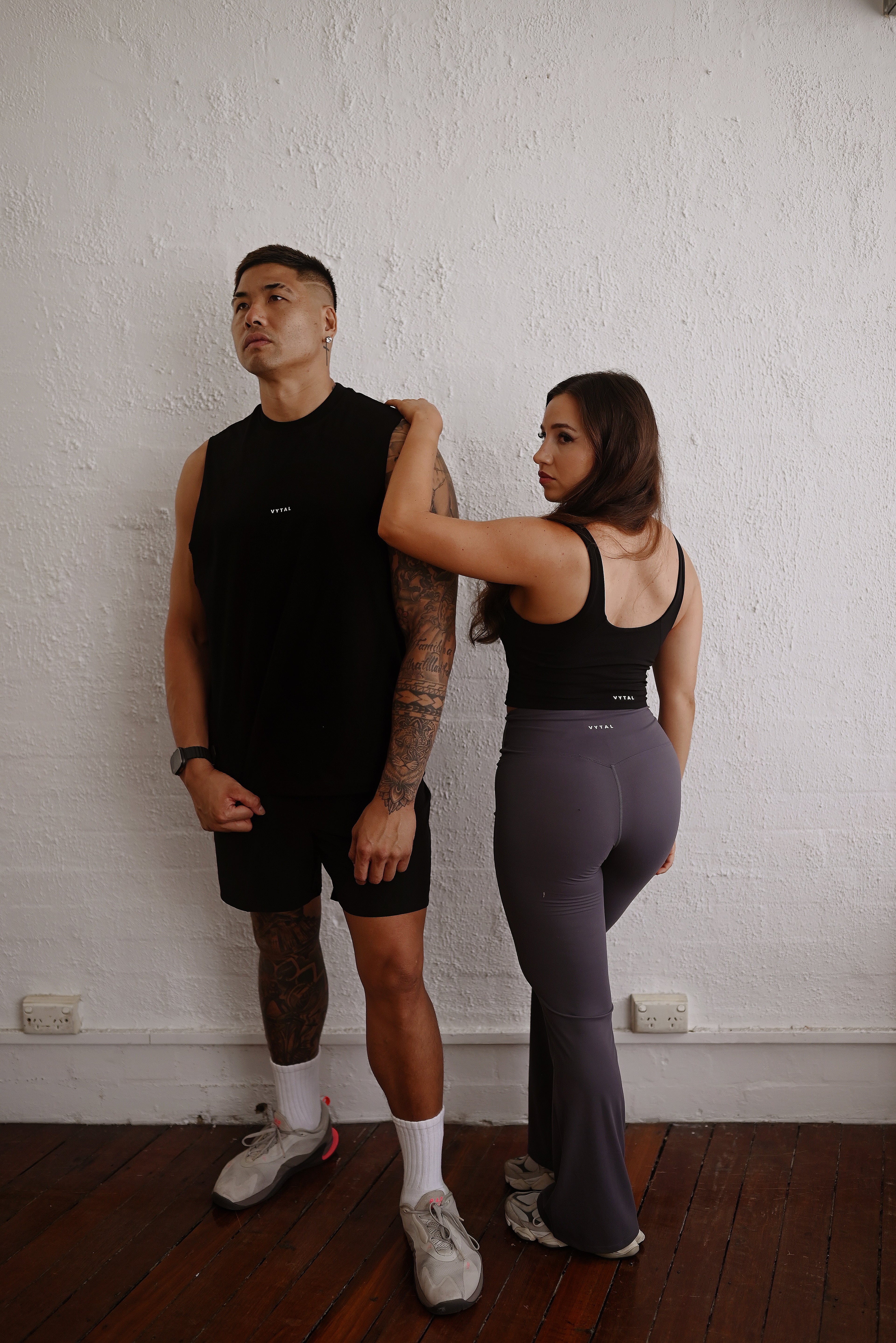 High Waisted Flared Leggings