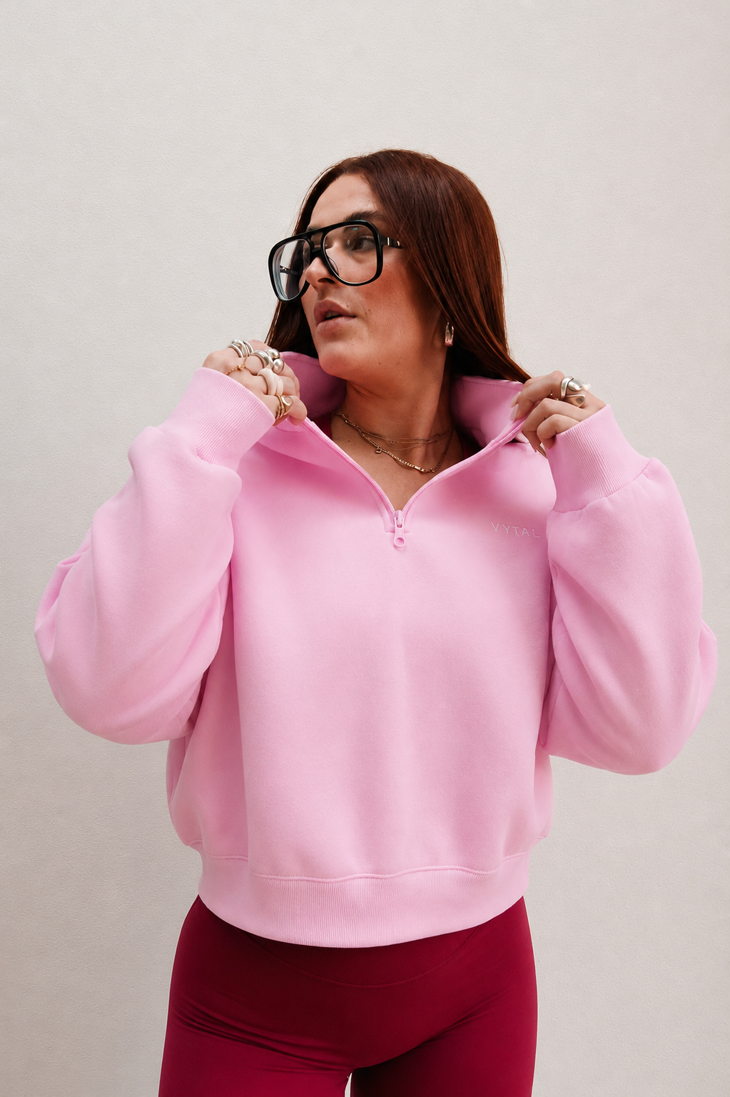 Cropped Quarter Zip - Women's Relaxed Fit