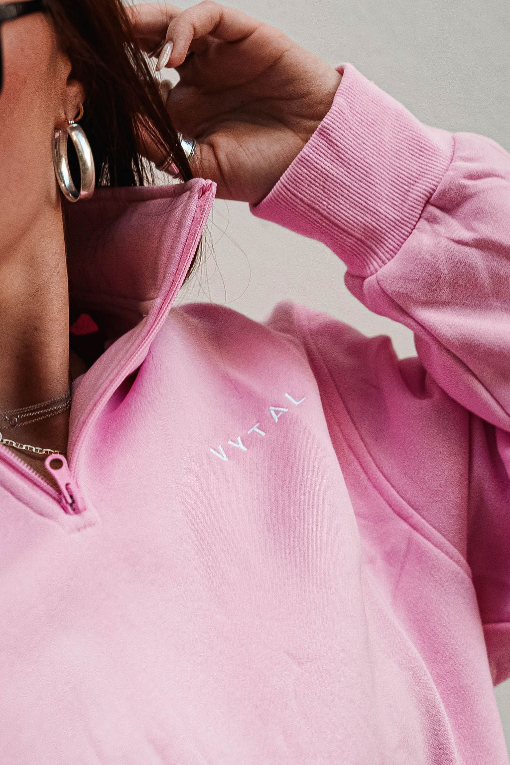 Cropped Quarter Zip - Women's Relaxed Fit